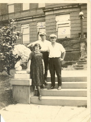 Dorothy Feldman, Russell Feldman and Walter Maisel(Taken on steps of Univerity of Cincinnati) (web)
